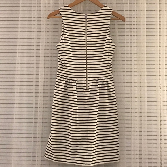 Jcrew Striped Pleated Ponte Dress - Picture 3 of 4
